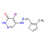 InChI=1/C10H9BrN4OS/c1-6-2-3-17-8(6)5-13-14-7-4-12-15-10(16)9(7)11/h2-5H,1H3,(H2,14,15,16)/b13-5-