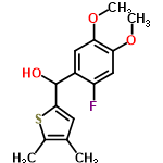 InChI=1/C15H17FO3S/c1-8-5-14(20-9(8)2)15(17)10-6-12(18-3)13(19-4)7-11(10)16/h5-7,15,17H,1-4H3