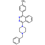 InChI=1/C26H26N4/c1-20-11-13-22(14-12-20)25-23-9-5-6-10-24(23)26(28-27-25)30-17-15-29(16-18-30)19-21-7-3-2-4-8-21/h2-14H,15-19H2,1H3