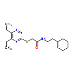 InChI=1/C17H26N4OS/c1-3-14-15(4-2)20-21-17(19-14)23-12-16(22)18-11-10-13-8-6-5-7-9-13/h8H,3-7,9-12H2,1-2H3,(H,18,22)