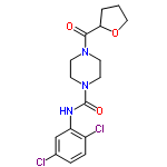 InChI=1/C16H19Cl2N3O3/c17-11-3-4-12(18)13(10-11)19-16(23)21-7-5-20(6-8-21)15(22)14-2-1-9-24-14/h3-4,10,14H,1-2,5-9H2,(H,19,23)