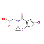 InChI=1/C10H9Cl2NO3S/c11-7-3-6(9(12)17-7)10(16)13(4-8(14)15)5-1-2-5/h3,5H,1-2,4H2,(H,14,15)