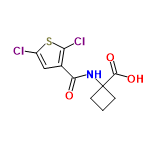 InChI=1/C10H9Cl2NO3S/c11-6-4-5(7(12)17-6)8(14)13-10(9(15)16)2-1-3-10/h4H,1-3H2,(H,13,14)(H,15,16)