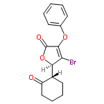 InChI=1/C16H15BrO4/c17-13-14(11-8-4-5-9-12(11)18)21-16(19)15(13)20-10-6-2-1-3-7-10/h1-3,6-7,11,14H,4-5,8-9H2/t11-,14-/m1/s1