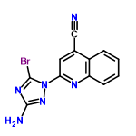 InChI=1/C12H7BrN6/c13-11-17-12(15)18-19(11)10-5-7(6-14)8-3-1-2-4-9(8)16-10/h1-5H,(H2,15,18)