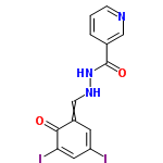 InChI=1/C13H9I2N3O2/c14-10-4-9(12(19)11(15)5-10)7-17-18-13(20)8-2-1-3-16-6-8/h1-7,17H,(H,18,20)