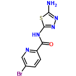 InChI=1/C8H6BrN5OS/c9-4-1-2-5(11-3-4)6(15)12-8-14-13-7(10)16-8/h1-3H,(H2,10,13)(H,12,14,15)