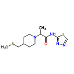 InChI=1/C12H20N4OS2/c1-9(11(17)14-12-15-13-8-19-12)16-5-3-10(4-6-16)7-18-2/h8-10H,3-7H2,1-2H3,(H,14,15,17)