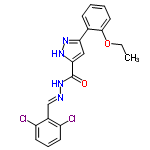 InChI=1/C19H16Cl2N4O2/c1-2-27-18-9-4-3-6-12(18)16-10-17(24-23-16)19(26)25-22-11-13-14(20)7-5-8-15(13)21/h3-11H,2H2,1H3,(H,23,24)(H,25,26)/b22-11+