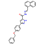 InChI=1/C28H22N4O2/c33-28(32-29-18-23-11-6-10-21-9-4-5-12-25(21)23)27-17-26(30-31-27)22-13-15-24(16-14-22)34-19-20-7-2-1-3-8-20/h1-18H,19H2,(H,30,31)(H,32,33)/b29-18+