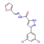 InChI=1/C15H10Cl2N4O2/c16-10-4-9(5-11(17)6-10)13-7-14(20-19-13)15(22)21-18-8-12-2-1-3-23-12/h1-8H,(H,19,20)(H,21,22)/b18-8+