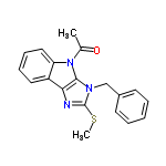 InChI=1/C19H17N3OS/c1-13(23)22-16-11-7-6-10-15(16)17-18(22)21(19(20-17)24-2)12-14-8-4-3-5-9-14/h3-11H,12H2,1-2H3