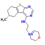 InChI=1/C17H24N4OS/c1-12-2-3-14-13(10-12)15-16(19-11-20-17(15)23-14)18-4-5-21-6-8-22-9-7-21/h11-12H,2-10H2,1H3,(H,18,19,20)/p+1/t12-/m1/s1