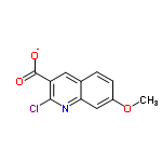 InChI=1/C11H8ClNO3/c1-16-7-3-2-6-4-8(11(14)15)10(12)13-9(6)5-7/h2-5H,1H3,(H,14,15)/p-1