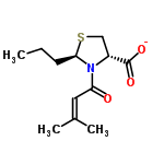 InChI=1/C12H19NO3S/c1-4-5-11-13(10(14)6-8(2)3)9(7-17-11)12(15)16/h6,9,11H,4-5,7H2,1-3H3,(H,15,16)/p-1/t9-,11-/m1/s1