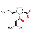 InChI=1/C12H19NO3S/c1-4-5-11-13(10(14)6-8(2)3)9(7-17-11)12(15)16/h6,9,11H,4-5,7H2,1-3H3,(H,15,16)/p-1/t9-,11+/m0/s1