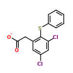 InChI=1/C14H10Cl2O2S/c15-10-6-9(7-13(17)18)14(12(16)8-10)19-11-4-2-1-3-5-11/h1-6,8H,7H2,(H,17,18)/p-1