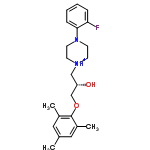 InChI=1/C22H29FN2O2/c1-16-12-17(2)22(18(3)13-16)27-15-19(26)14-24-8-10-25(11-9-24)21-7-5-4-6-20(21)23/h4-7,12-13,19,26H,8-11,14-15H2,1-3H3/p+1/t19-/m0/s1