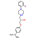 InChI=1/C22H29FN2O2/c1-17(2)18-7-9-20(10-8-18)27-16-19(26)15-24-11-13-25(14-12-24)22-6-4-3-5-21(22)23/h3-10,17,19,26H,11-16H2,1-2H3/p+1/t19-/m0/s1