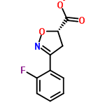 InChI=1/C10H8FNO3/c11-7-4-2-1-3-6(7)8-5-9(10(13)14)15-12-8/h1-4,9H,5H2,(H,13,14)/p-1/t9-/m0/s1