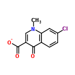 InChI=1/C11H8ClNO3/c1-13-5-8(11(15)16)10(14)7-3-2-6(12)4-9(7)13/h2-5H,1H3,(H,15,16)/p-1