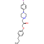 InChI=1/C22H29FN2O2/c1-2-3-18-4-10-22(11-5-18)27-17-21(26)16-24-12-14-25(15-13-24)20-8-6-19(23)7-9-20/h4-11,21,26H,2-3,12-17H2,1H3/p+1/t21-/m1/s1