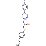 InChI=1/C22H29FN2O2/c1-2-3-18-4-10-22(11-5-18)27-17-21(26)16-24-12-14-25(15-13-24)20-8-6-19(23)7-9-20/h4-11,21,26H,2-3,12-17H2,1H3/p+1/t21-/m0/s1