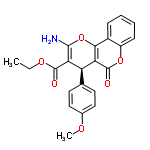 InChI=1/C22H19NO6/c1-3-27-21(24)18-16(12-8-10-13(26-2)11-9-12)17-19(29-20(18)23)14-6-4-5-7-15(14)28-22(17)25/h4-11,16H,3,23H2,1-2H3/t16-/m1/s1