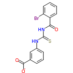 InChI=1/C15H11BrN2O3S/c16-12-7-2-1-6-11(12)13(19)18-15(22)17-10-5-3-4-9(8-10)14(20)21/h1-8H,(H,20,21)(H2,17,18,19,22)/p-1