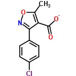 InChI=1/C11H8ClNO3/c1-6-9(11(14)15)10(13-16-6)7-2-4-8(12)5-3-7/h2-5H,1H3,(H,14,15)/p-1