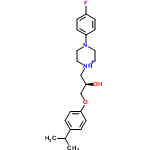 InChI=1/C22H29FN2O2/c1-17(2)18-3-9-22(10-4-18)27-16-21(26)15-24-11-13-25(14-12-24)20-7-5-19(23)6-8-20/h3-10,17,21,26H,11-16H2,1-2H3/p+1/t21-/m1/s1