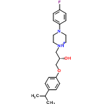 InChI=1/C22H29FN2O2/c1-17(2)18-3-9-22(10-4-18)27-16-21(26)15-24-11-13-25(14-12-24)20-7-5-19(23)6-8-20/h3-10,17,21,26H,11-16H2,1-2H3/p+1/t21-/m0/s1