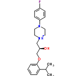 InChI=1/C22H29FN2O2/c1-17(2)21-5-3-4-6-22(21)27-16-20(26)15-24-11-13-25(14-12-24)19-9-7-18(23)8-10-19/h3-10,17,20,26H,11-16H2,1-2H3/p+1/t20-/m1/s1