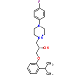 InChI=1/C22H29FN2O2/c1-17(2)21-5-3-4-6-22(21)27-16-20(26)15-24-11-13-25(14-12-24)19-9-7-18(23)8-10-19/h3-10,17,20,26H,11-16H2,1-2H3/p+1/t20-/m0/s1