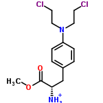 InChI=1/C14H20Cl2N2O2/c1-20-14(19)13(17)10-11-2-4-12(5-3-11)18(8-6-15)9-7-16/h2-5,13H,6-10,17H2,1H3/p+1/t13-/m0/s1