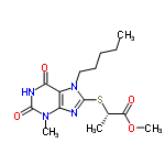 InChI=1/C15H22N4O4S/c1-5-6-7-8-19-10-11(18(3)14(22)17-12(10)20)16-15(19)24-9(2)13(21)23-4/h9H,5-8H2,1-4H3,(H,17,20,22)/t9-/m0/s1