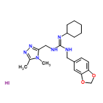 InChI=1/C20H28N6O2.HI/c1-14-24-25-19(26(14)2)12-22-20(23-16-6-4-3-5-7-16)21-11-15-8-9-17-18(10-15)28-13-27-17;/h8-10,16H,3-7,11-13H2,1-2H3,(H2,21,22,23);1H