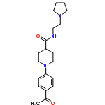 InChI=1/C20H29N3O2/c1-16(24)17-4-6-19(7-5-17)23-13-8-18(9-14-23)20(25)21-10-15-22-11-2-3-12-22/h4-7,18H,2-3,8-15H2,1H3,(H,21,25)