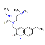 InChI=1/C19H28N4OS/c1-5-14-7-8-17-15(11-14)12-16(18(24)21-17)13-23(10-9-22(3)4)19(25)20-6-2/h7-8,11-12H,5-6,9-10,13H2,1-4H3,(H,20,25)(H,21,24)/p+1