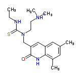 InChI=1/C19H28N4OS/c1-6-20-19(25)23(8-7-22(4)5)12-16-11-15-10-13(2)9-14(3)17(15)21-18(16)24/h9-11H,6-8,12H2,1-5H3,(H,20,25)(H,21,24)/p+1