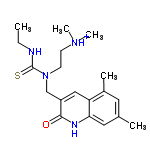 InChI=1/C19H28N4OS/c1-6-20-19(25)23(8-7-22(4)5)12-15-11-16-14(3)9-13(2)10-17(16)21-18(15)24/h9-11H,6-8,12H2,1-5H3,(H,20,25)(H,21,24)/p+1