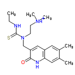 InChI=1/C19H28N4OS/c1-6-20-19(25)23(8-7-22(4)5)12-16-11-15-9-13(2)14(3)10-17(15)21-18(16)24/h9-11H,6-8,12H2,1-5H3,(H,20,25)(H,21,24)/p+1