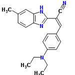 InChI=1/C21H22N4/c1-4-25(5-2)18-9-7-16(8-10-18)13-17(14-22)21-23-19-11-6-15(3)12-20(19)24-21/h6-13H,4-5H2,1-3H3,(H,23,24)/b17-13-