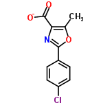 InChI=1/C11H8ClNO3/c1-6-9(11(14)15)13-10(16-6)7-2-4-8(12)5-3-7/h2-5H,1H3,(H,14,15)/p-1