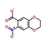 InChI=1/C9H7NO6/c11-9(12)5-3-7-8(16-2-1-15-7)4-6(5)10(13)14/h3-4H,1-2H2,(H,11,12)/p-1