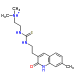 InChI=1/C17H24N4OS/c1-12-4-5-13-11-14(16(22)20-15(13)10-12)6-7-18-17(23)19-8-9-21(2)3/h4-5,10-11H,6-9H2,1-3H3,(H,20,22)(H2,18,19,23)/p+1