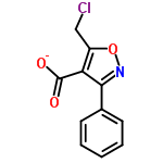 InChI=1/C11H8ClNO3/c12-6-8-9(11(14)15)10(13-16-8)7-4-2-1-3-5-7/h1-5H,6H2,(H,14,15)/p-1