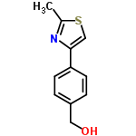 InChI=1/C11H11NOS/c1-8-12-11(7-14-8)10-4-2-9(6-13)3-5-10/h2-5,7,13H,6H2,1H3