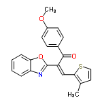 InChI=1/C22H17NO3S/c1-14-11-12-27-20(14)13-17(21(24)15-7-9-16(25-2)10-8-15)22-23-18-5-3-4-6-19(18)26-22/h3-13H,1-2H3/b17-13+