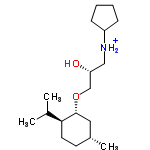 InChI=1/C18H35NO2/c1-13(2)17-9-8-14(3)10-18(17)21-12-16(20)11-19-15-6-4-5-7-15/h13-20H,4-12H2,1-3H3/p+1/t14-,16-,17+,18-/m1/s1